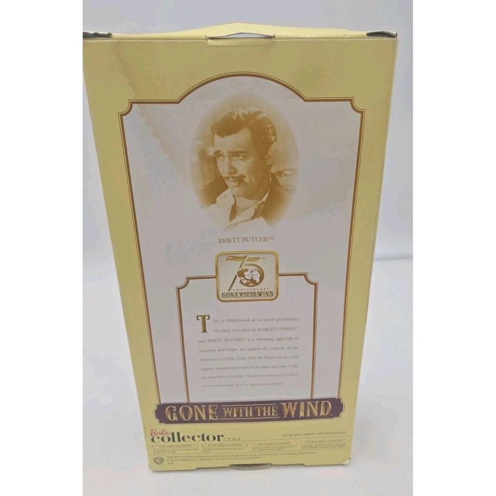 75th Anniversary Gone w/ The Wind Rhett Butler Barbie doll Black Label